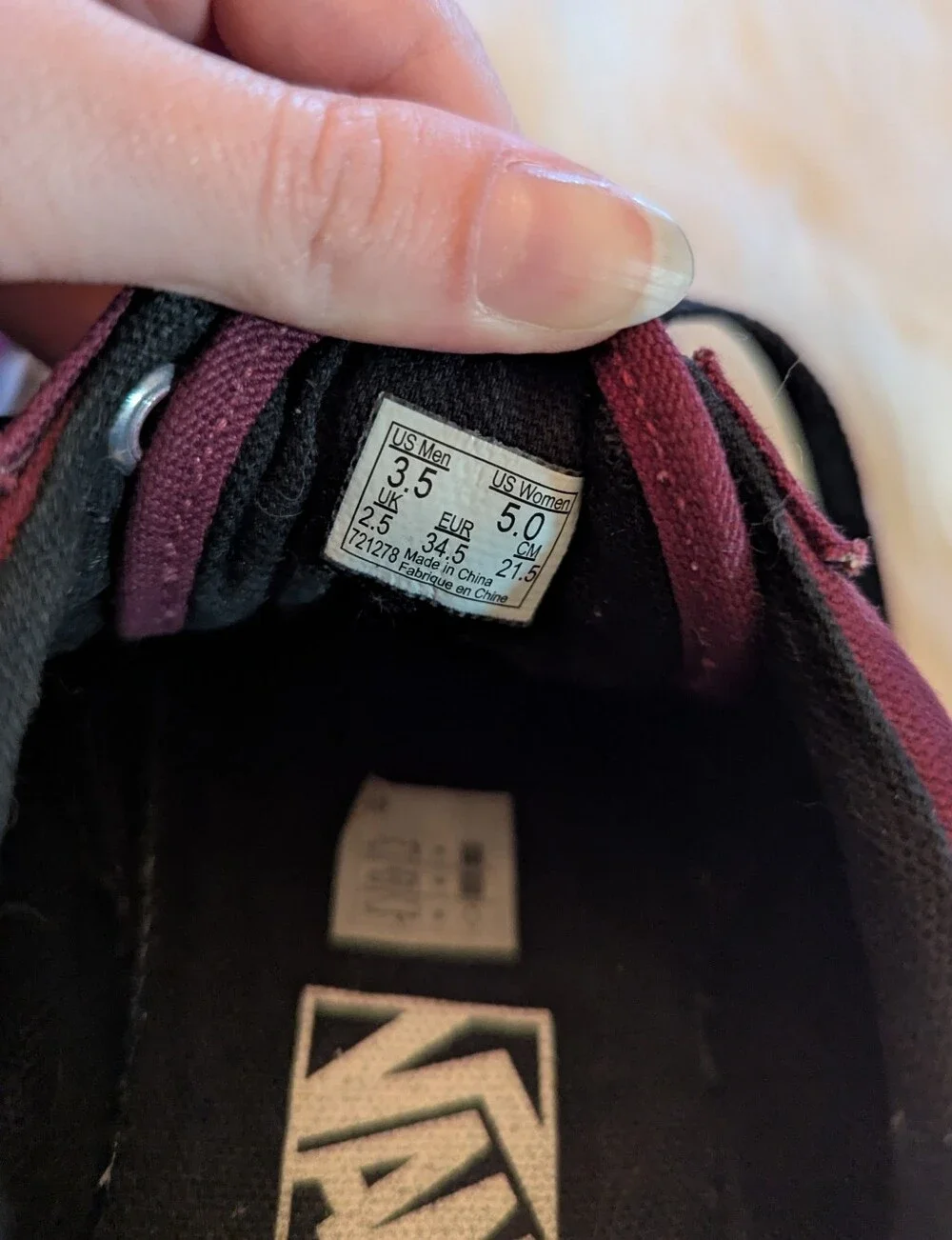 Vans Maroon Low Top Sneakers